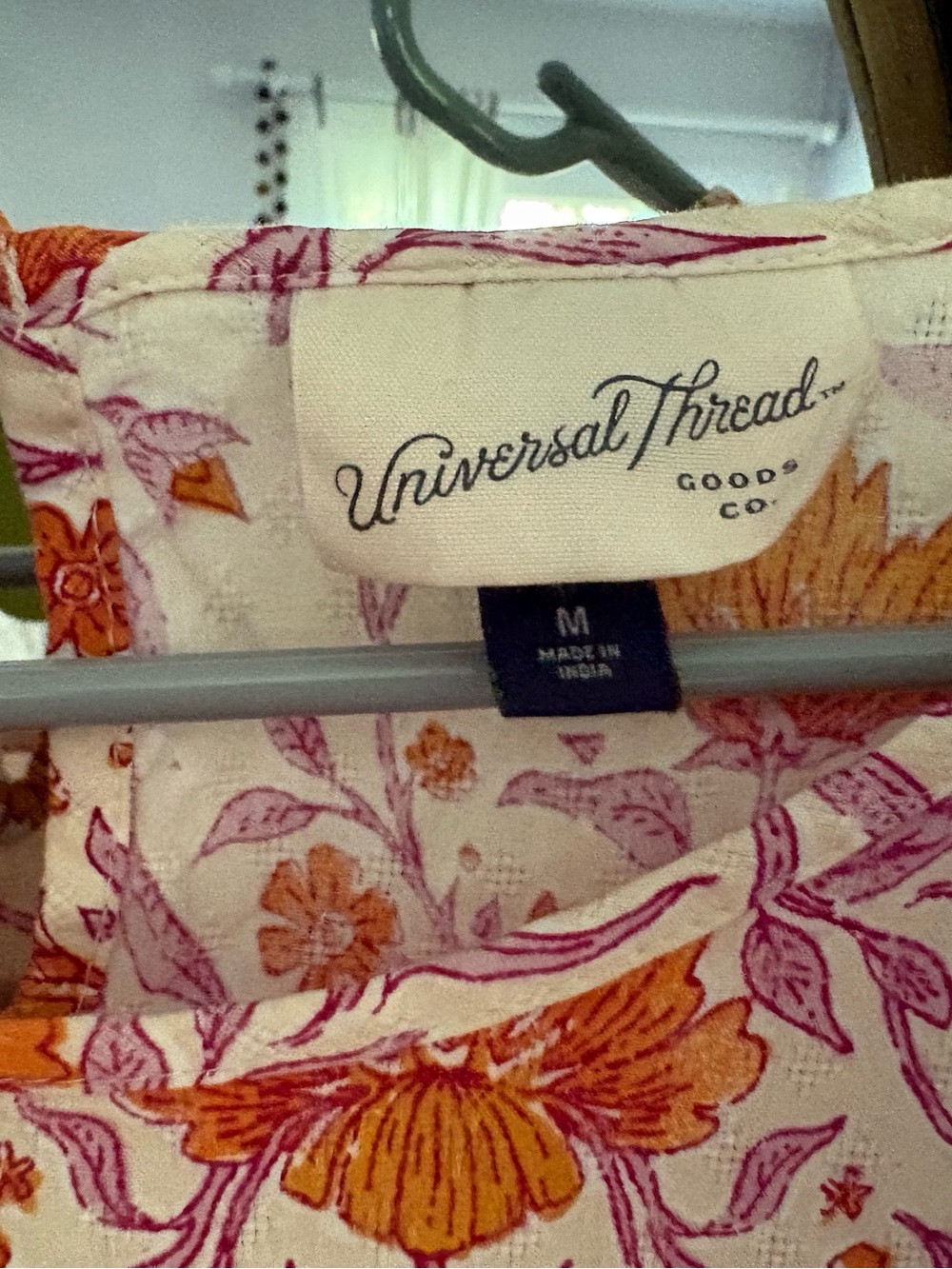 Cream Floral Long-Sleeve Peasant Top - Universal Thread - Picture 3 of 3